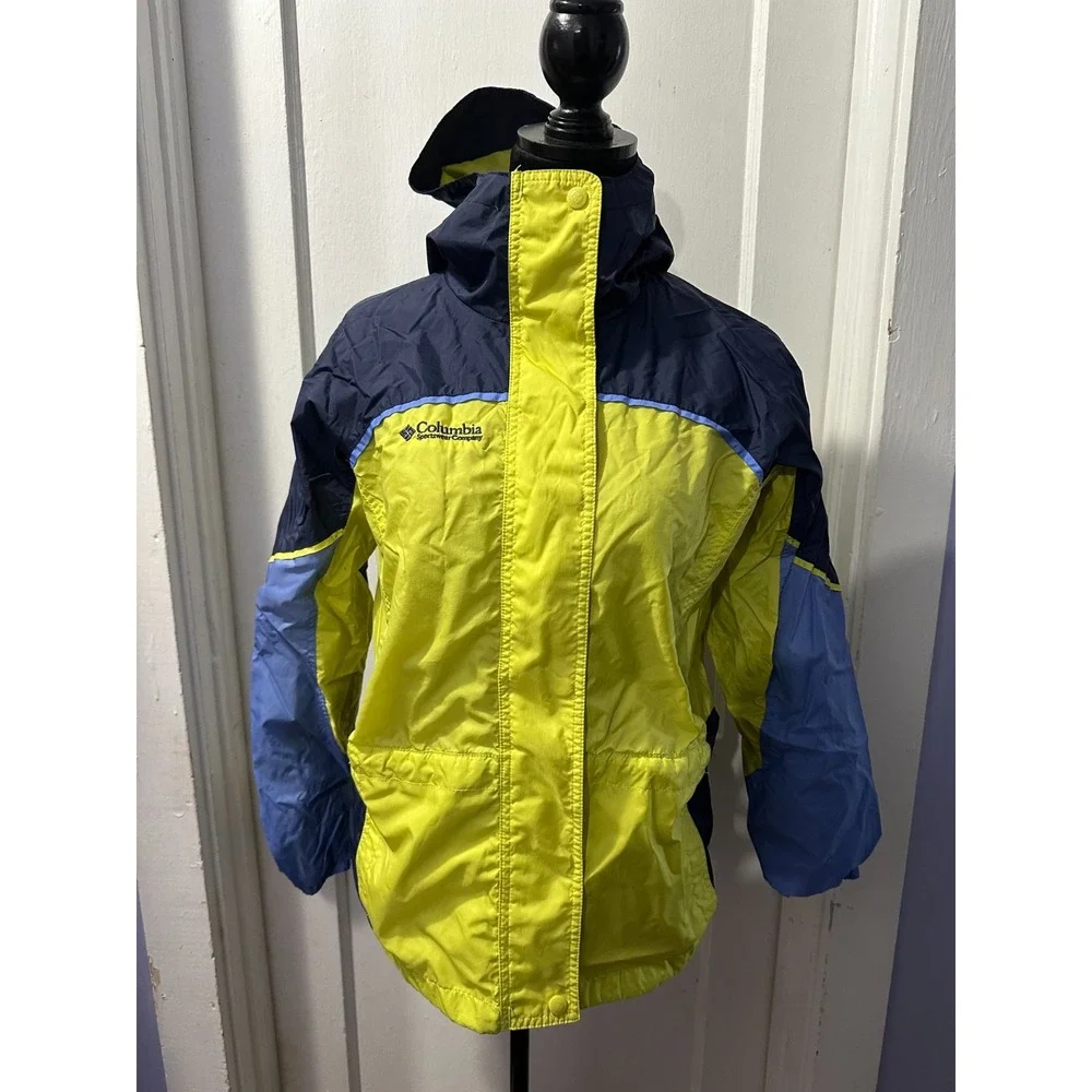 Columbia Yellow and Blue‎ Windbreaker Jacket in 14/16